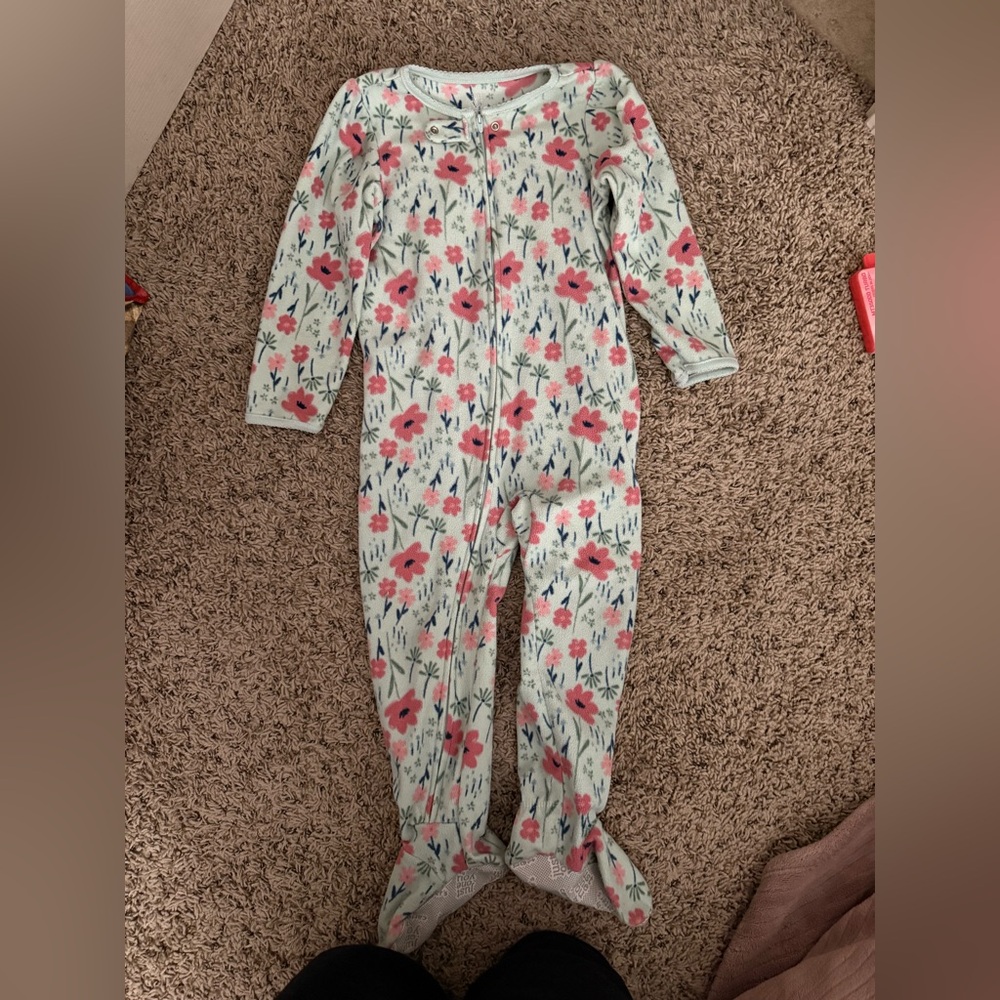 Carter's Floral Footed One-Piece Pajamas